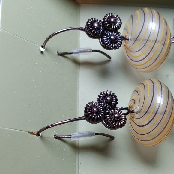 NEW in Box ZARA Glass Art Deco Earrings - Picture 2 of 8